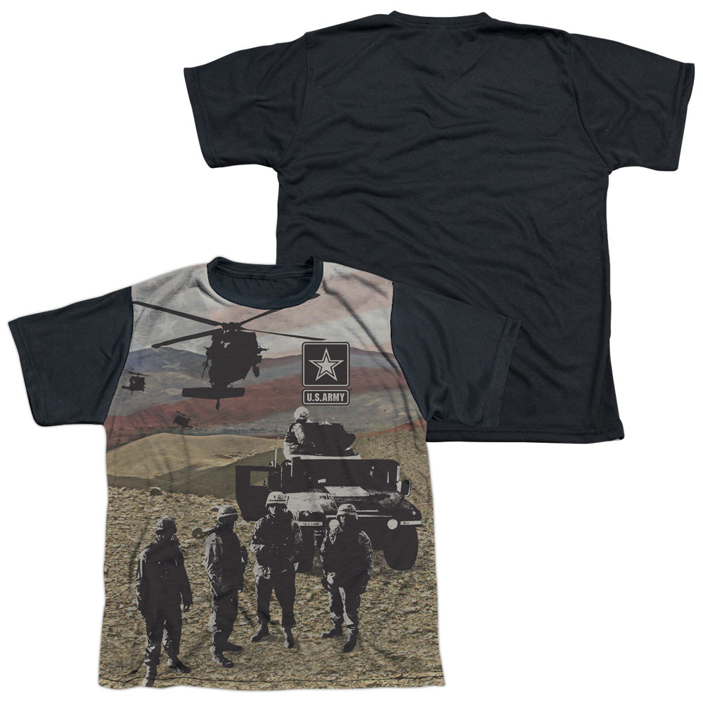 Army - Values - Short Sleeve Youth White Front Black Back - White T-shirt