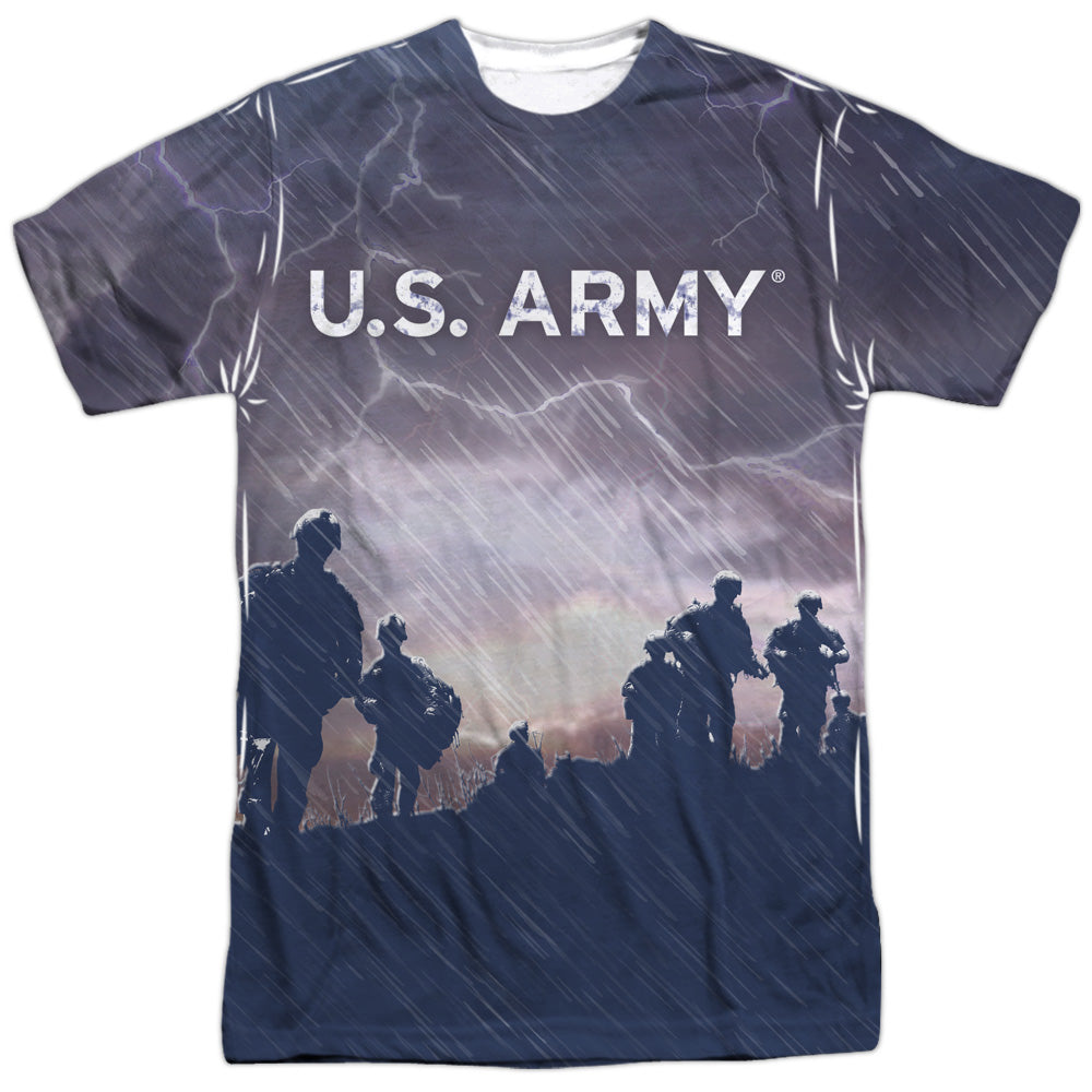 Army - Up Hill - Short Sleeve Adult Poly Crew - White T-shirt