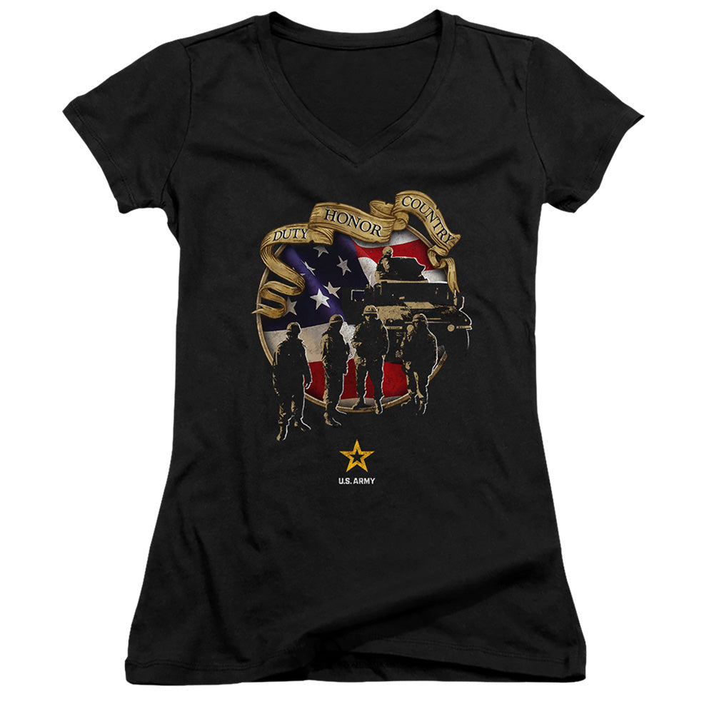 Army - Duty Honor Country-junior V-neck - Black