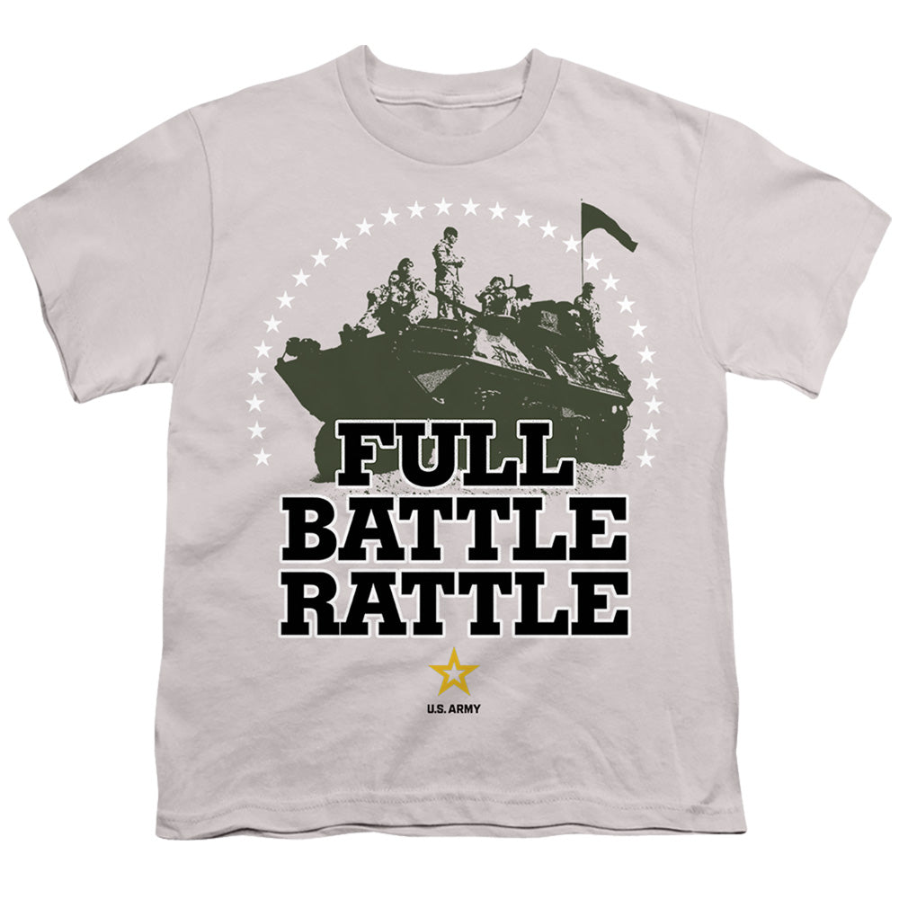 Army - Full Battle Rattle - Short Sleeve Youth 18/1 - Silver T-shirt