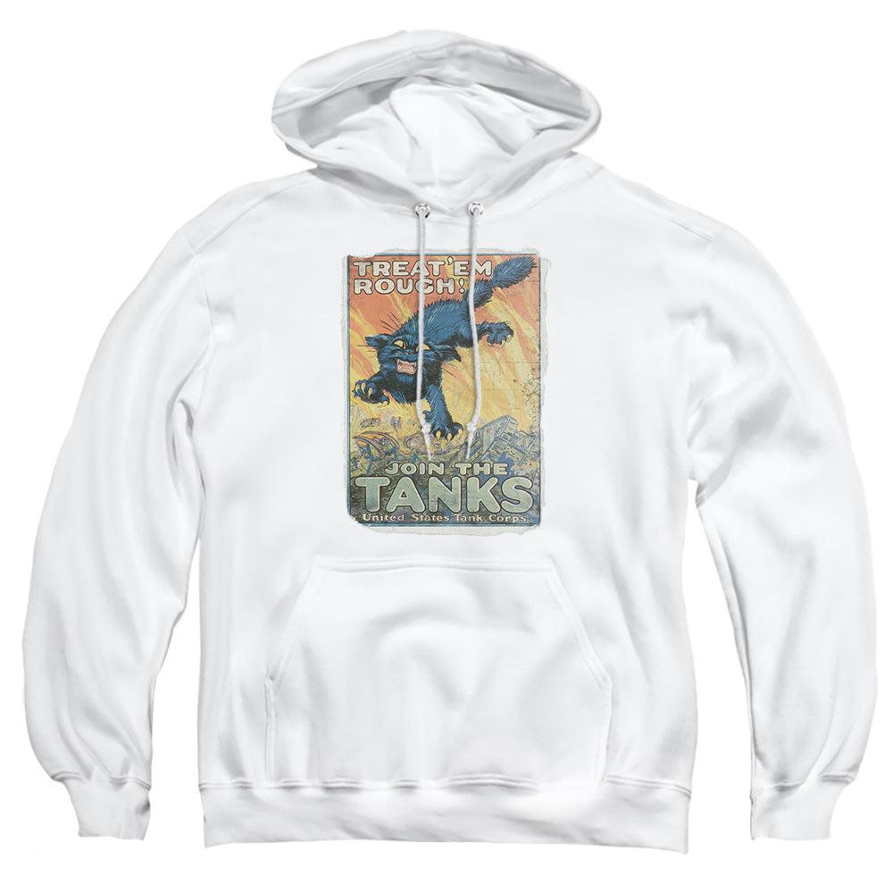 Army - Treat Em Rough - Adult Pull-over Hoodie - White