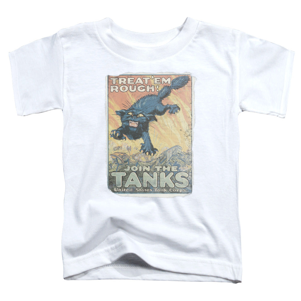 Army - Treat Em Rough - Short Sleeve Toddler Tee - White T-shirt