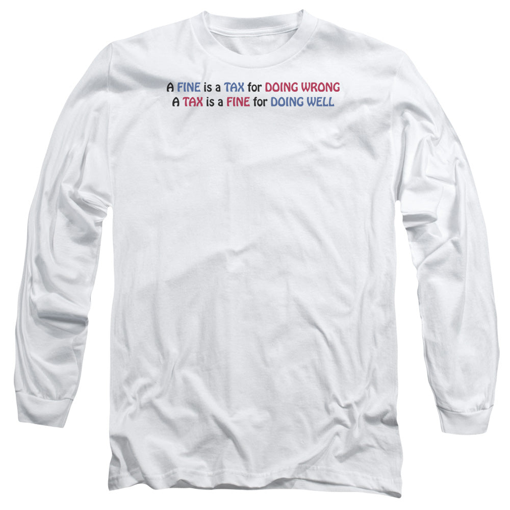 Fine Tax - Long Sleeve Adult 18 - 1 - White T-shirt