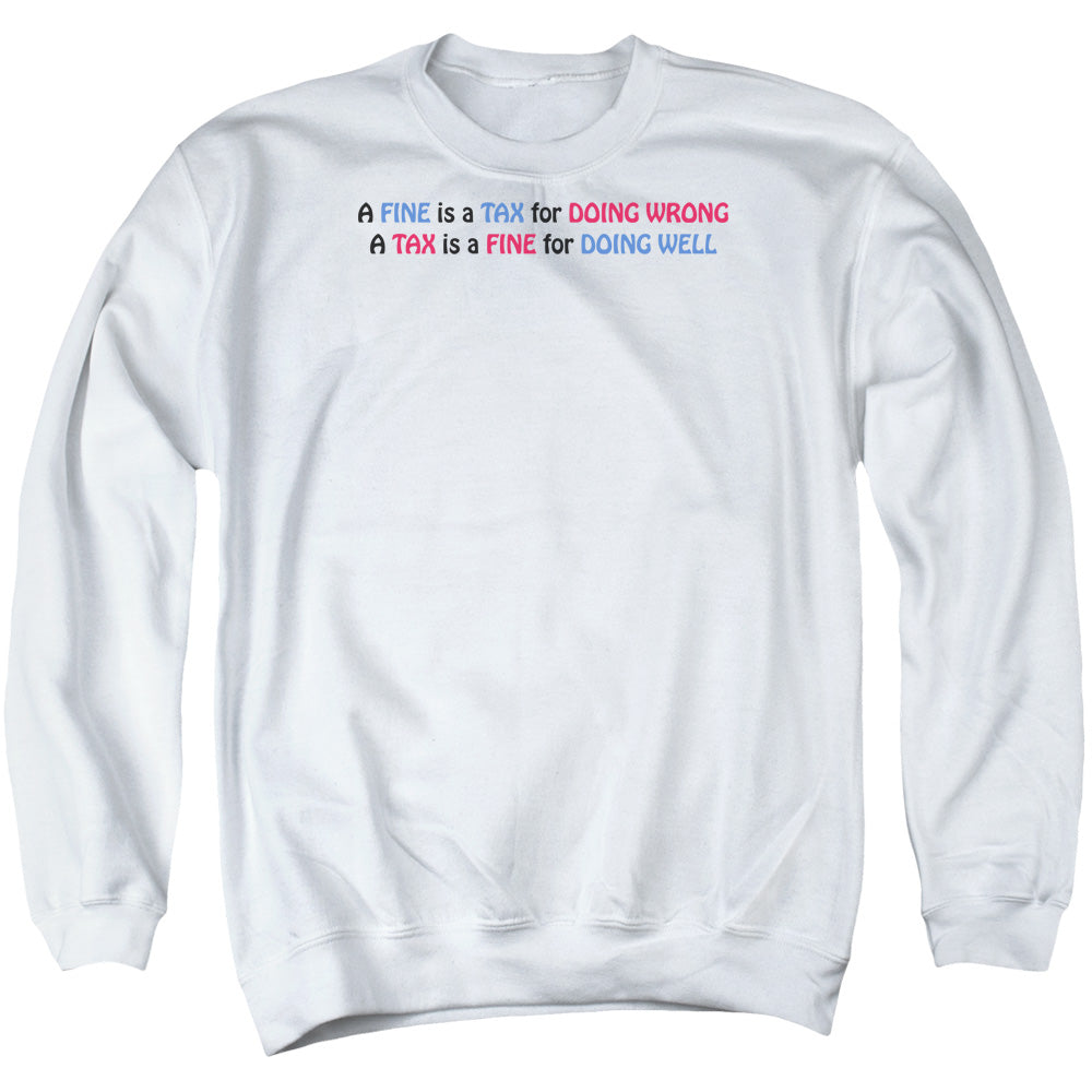 Fine Tax - Adult Crewneck Sweatshirt - White