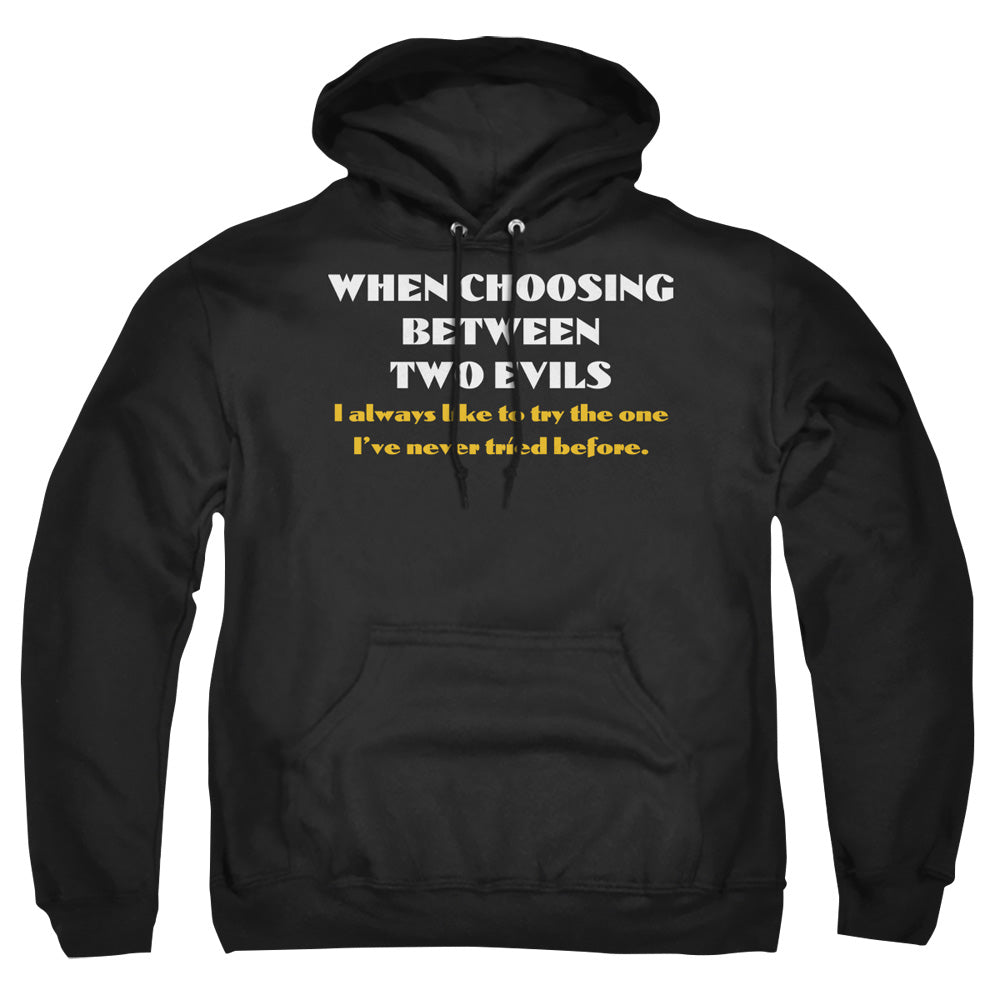 Two Evils - Adult Pull-over Hoodie - Black