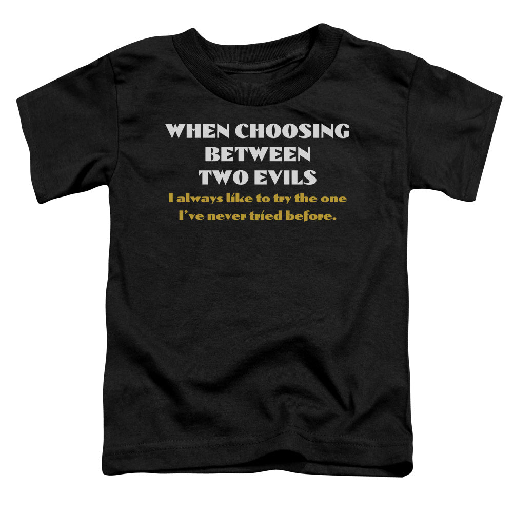 Two Evils - Short Sleeve Toddler Tee - Black T-shirt