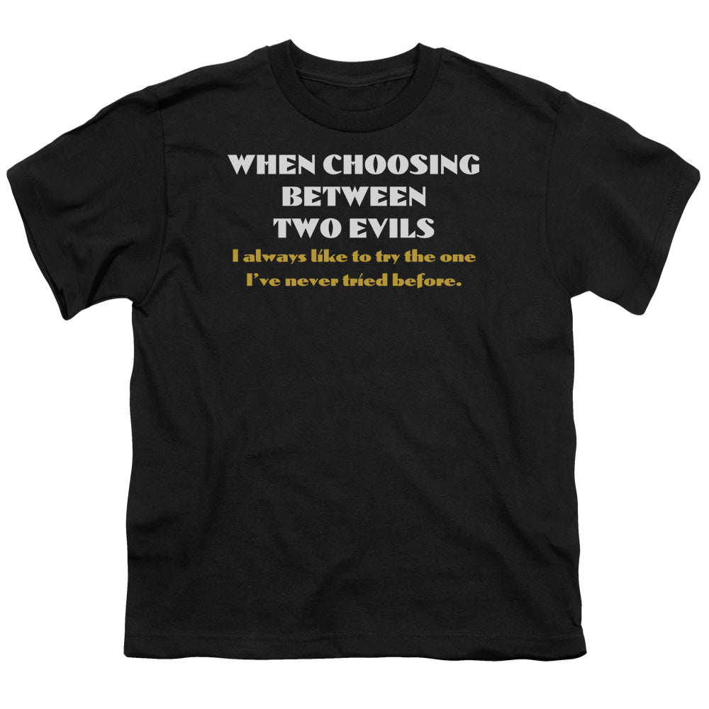 Two Evils - Short Sleeve Youth 18 - 1 - Black T-shirt
