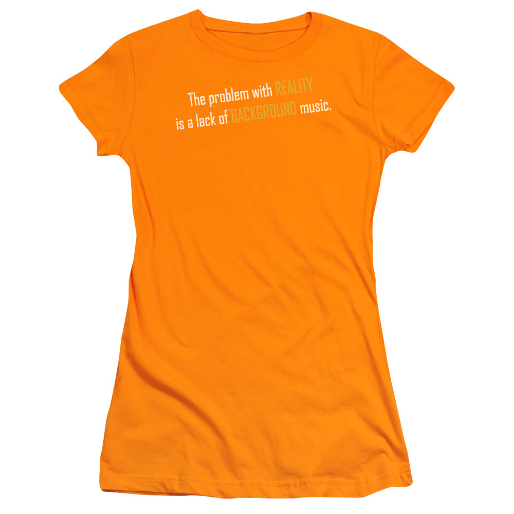 Problem With Reality - Short Sleeve Junior Sheer - Orange T-shirt
