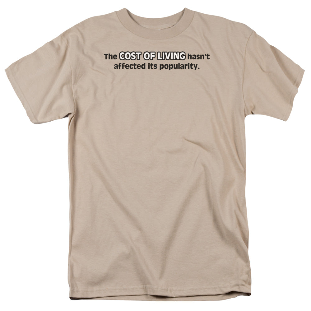 Cost Of Living - Short Sleeve Adult 18 - 1 - Sand T-shirt