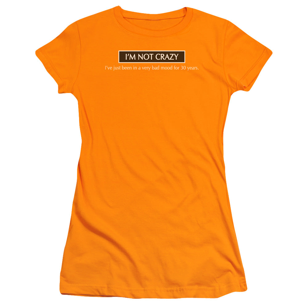 Bad Mood - Short Sleeve Junior Sheer - Orange T-shirt