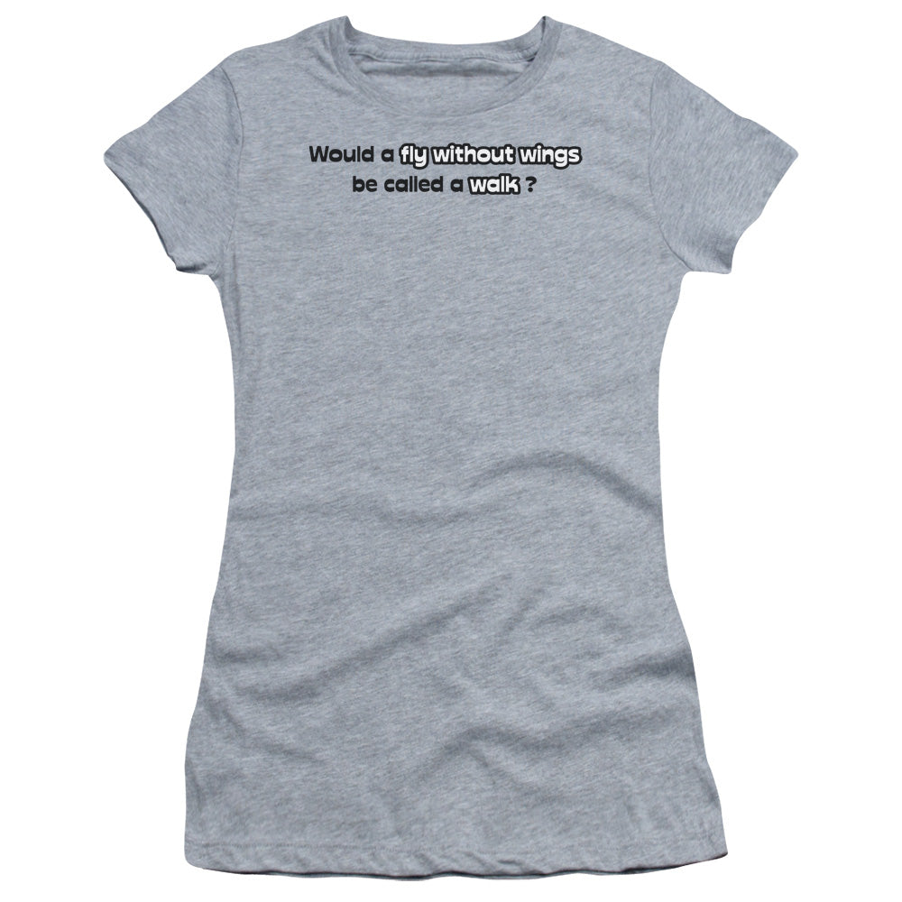 Flying Without Wings - Short Sleeve Junior Sheer - Athletic Heather T-shirt