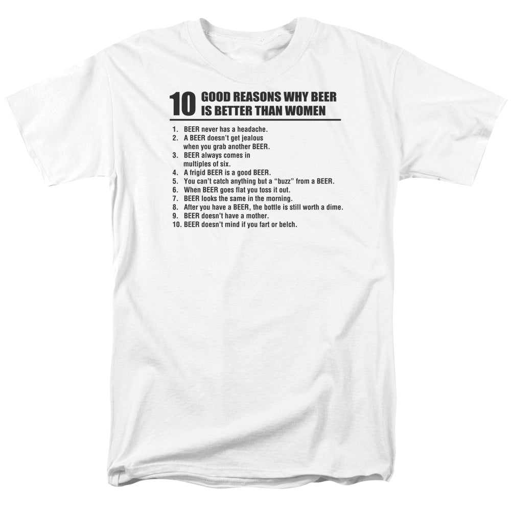Beer Better Than Women - Short Sleeve Adult 18 - 1 - White T-shirt