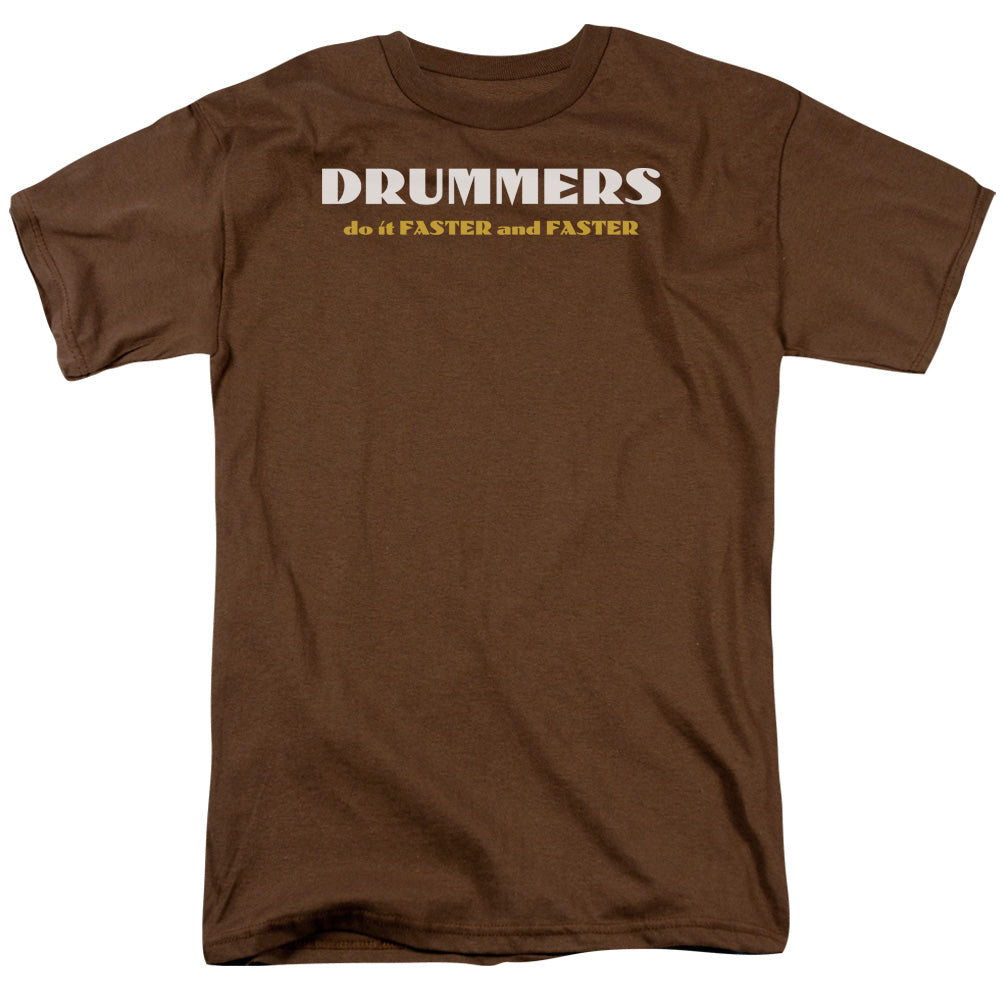 Drummers Do It - Short Sleeve Adult 18 - 1 - Coffee T-shirt