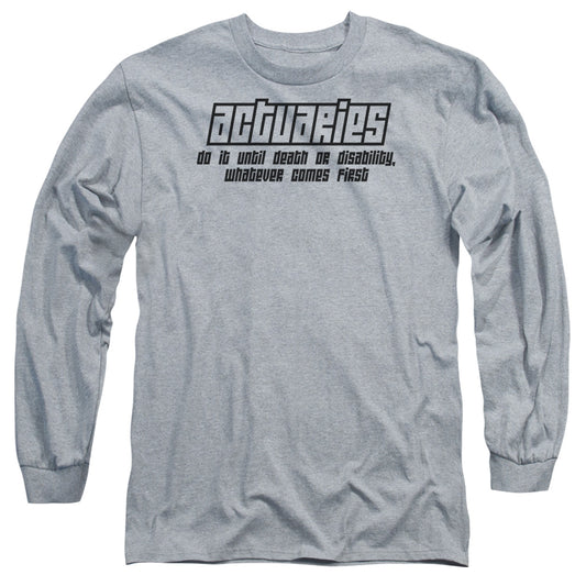 Actuaries Do It - Long Sleeve Adult 18 - 1 - Athletic Heather T-shirt