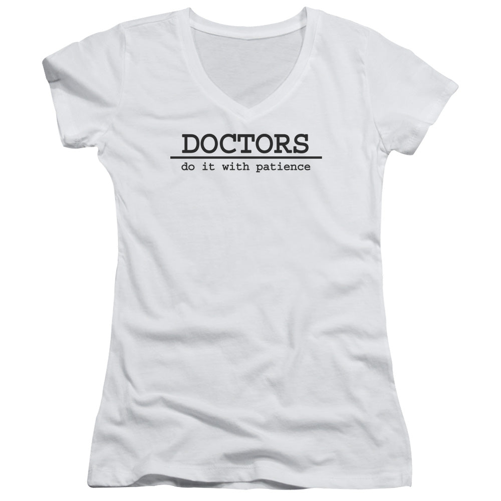 Doctors Do It - Junior V-neck - White