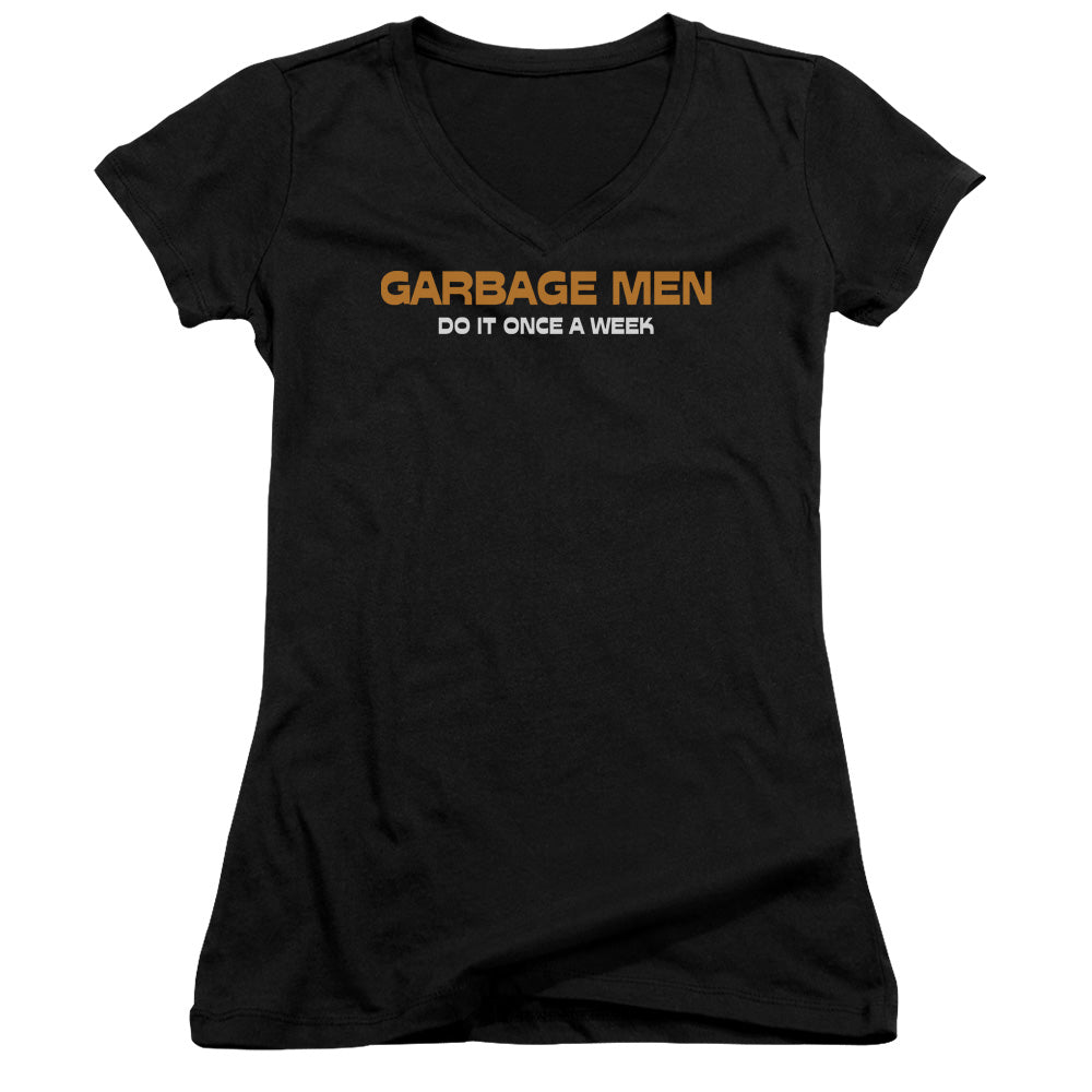 Garbage Men Do It-junior V-neck - Black