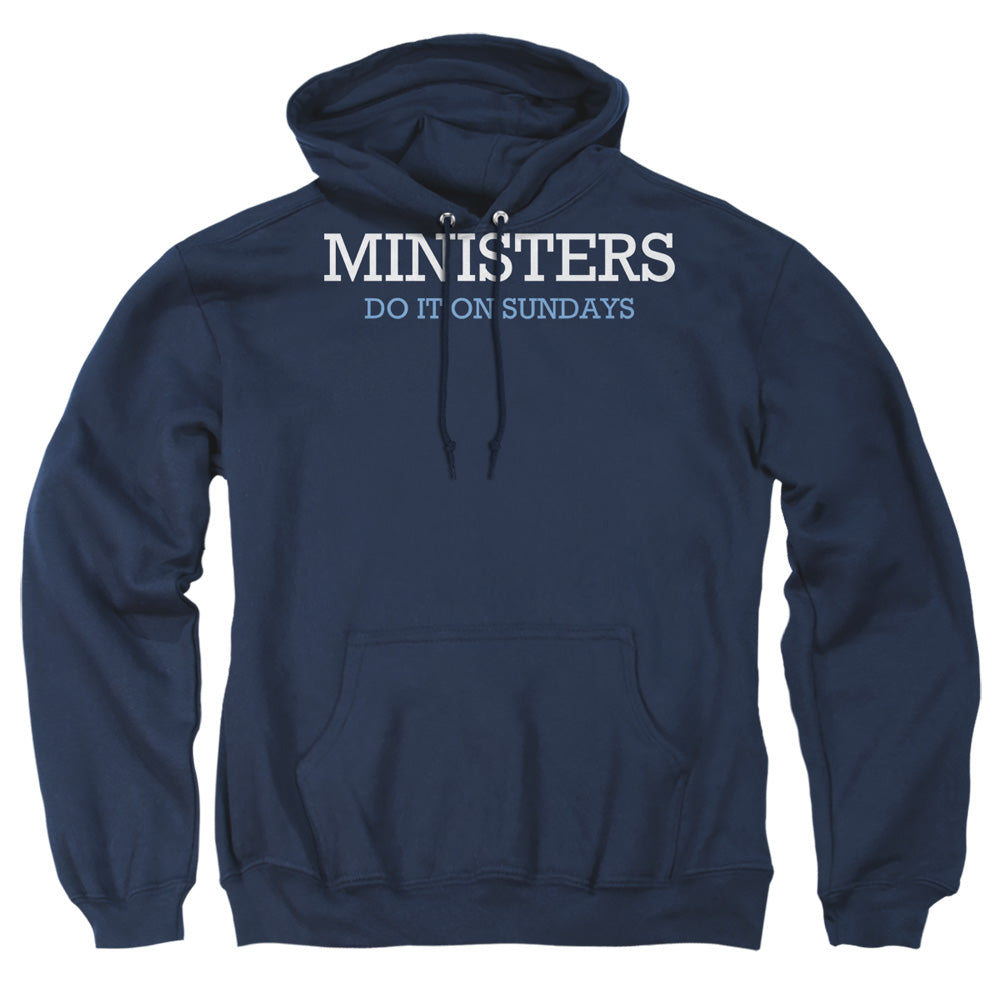 Ministers Do It - Adult Pull-over Hoodie - Navy