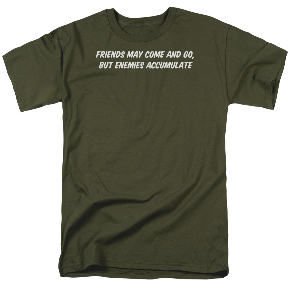 Enemies Accumulate - Short Sleeve Adult 18 - 1 - Military Green T-shirt