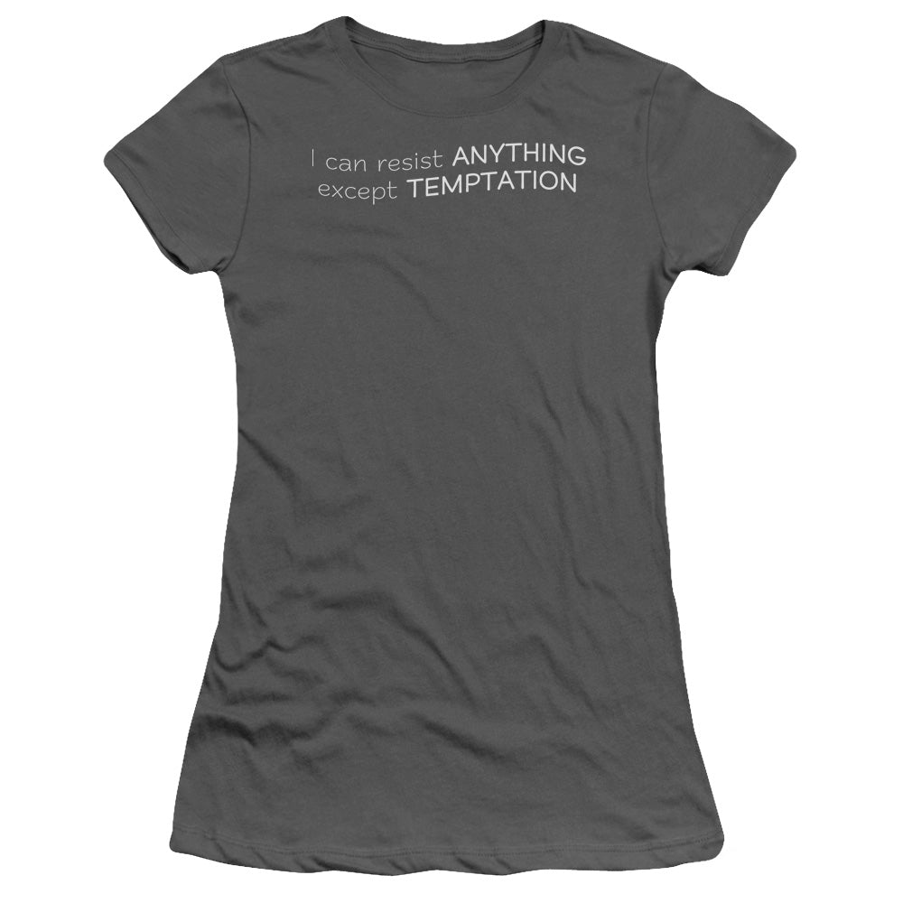 Temptation - Short Sleeve Junior Sheer - Charcoal T-shirt