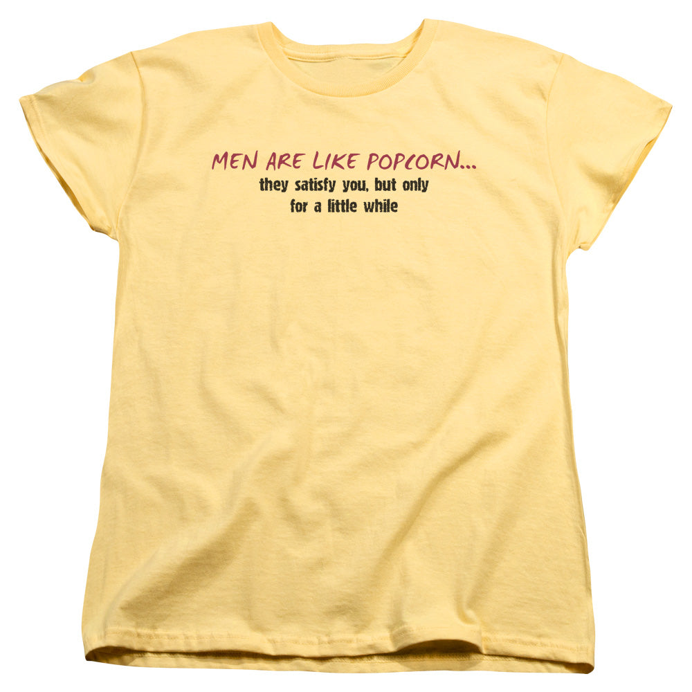 Men Like Popcorn - Short Sleeve Womens Tee - Banana T-shirt