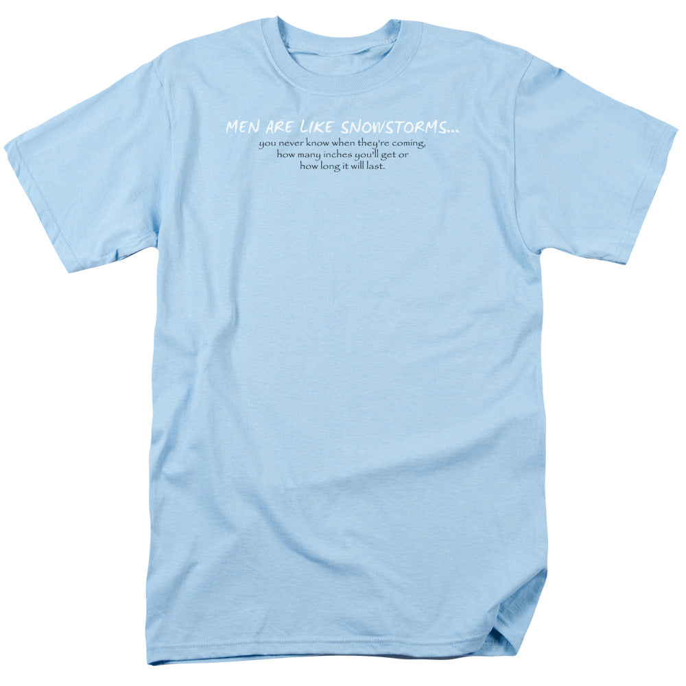 Men Like Snowstorms - Short Sleeve Adult 18 - 1 - Light Blue T-shirt