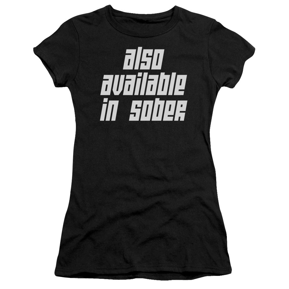 Also Available In Sober - Short Sleeve Junior Sheer - Black T-shirt