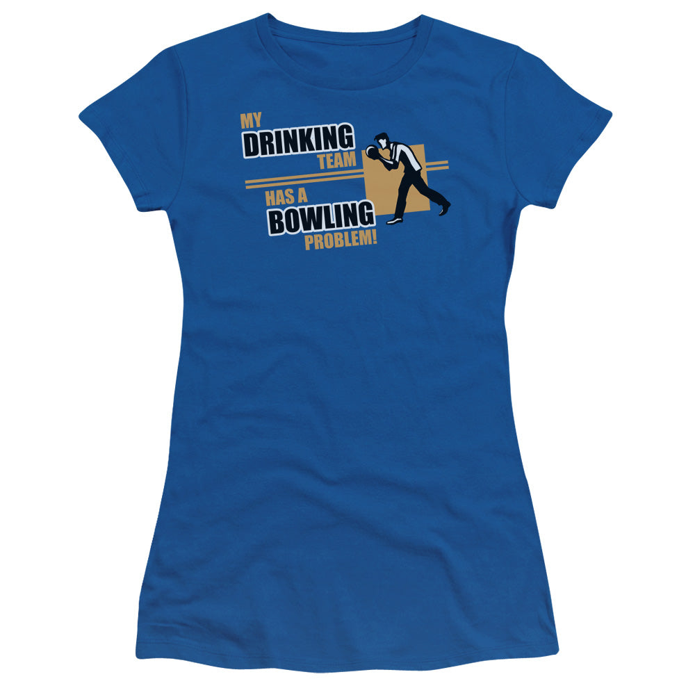 My Drinking Team - Short Sleeve Junior Sheer - Royal Blue T-shirt