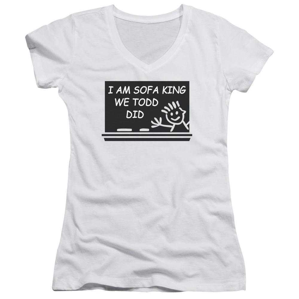 I Am Sofa King-junior V-neck - White
