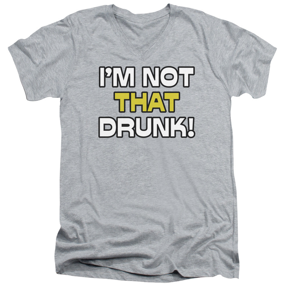 Not That Drunk - Short Sleeve Adult V-neck - Athletic Heather T-shirt