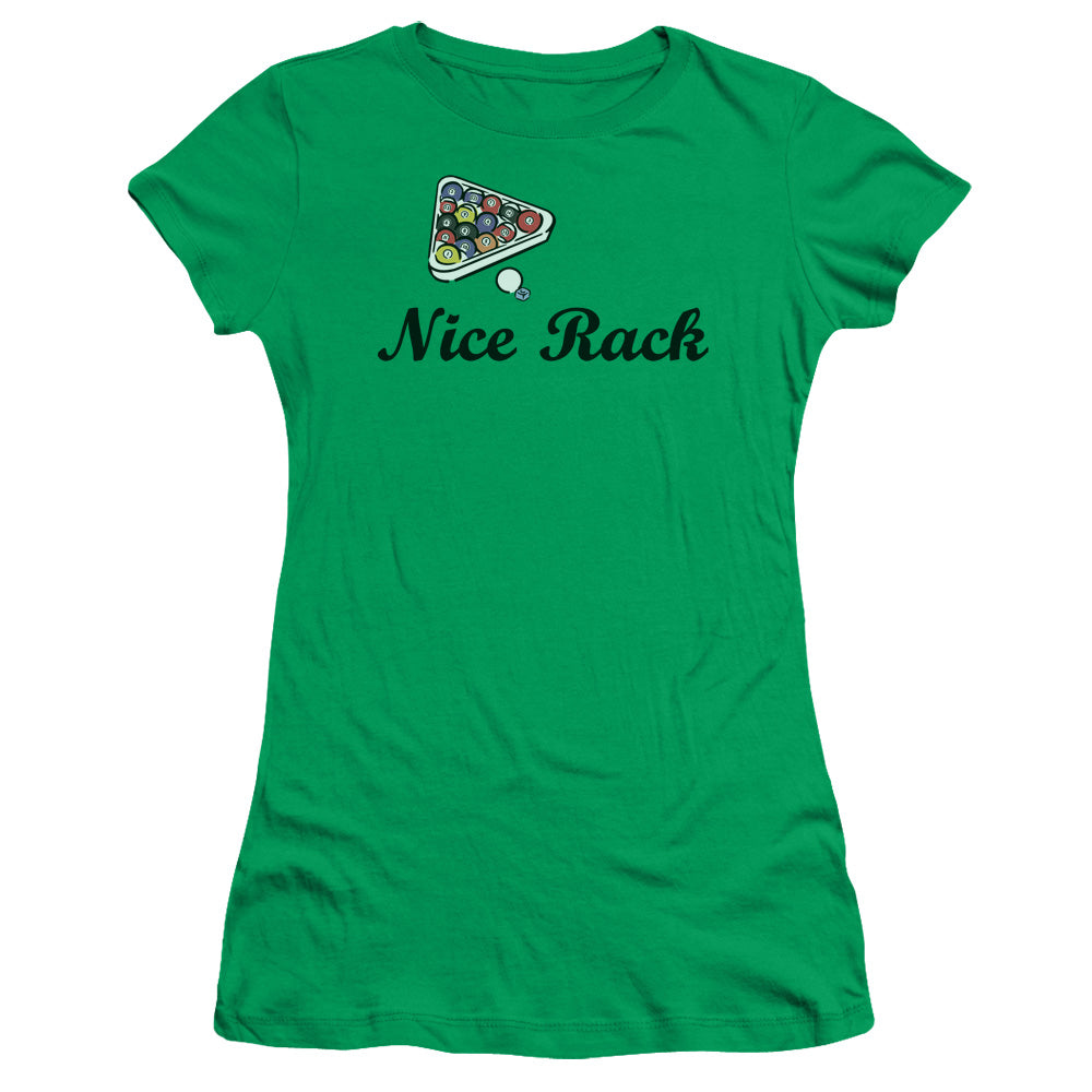 Nice Rack - Short Sleeve Junior Sheer - Kelly Green T-shirt