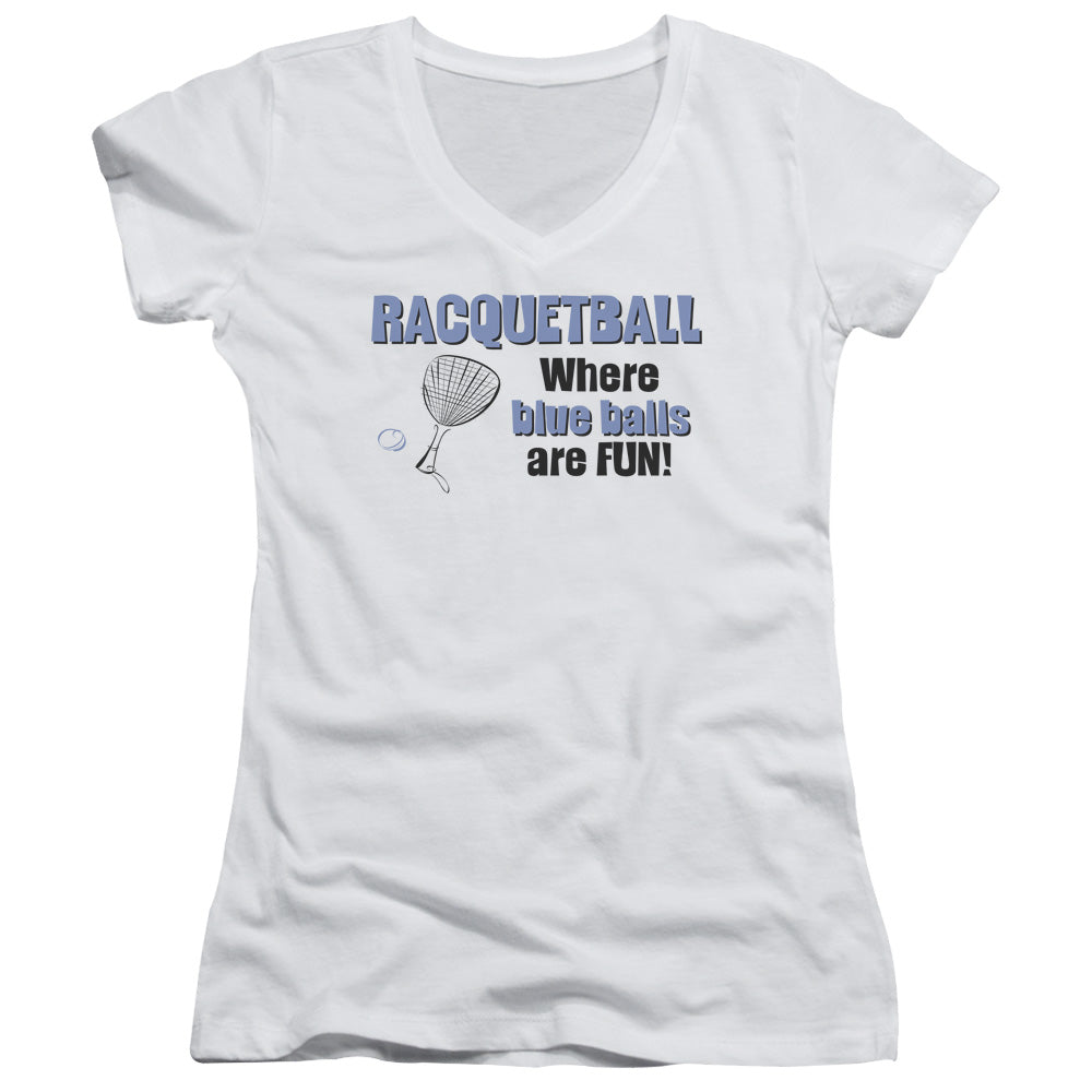 Racquetball - Junior V-neck - White