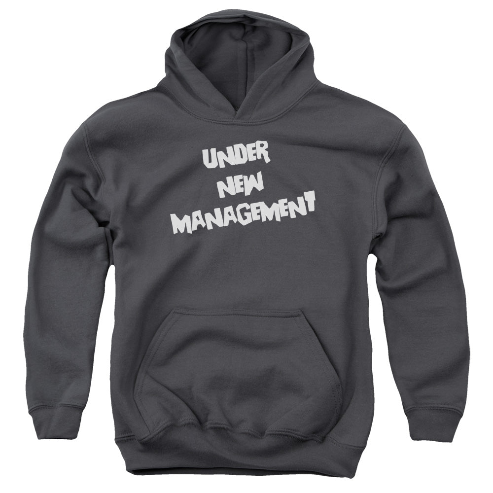 New Management - Youth Pull-over Hoodie - Charcoal