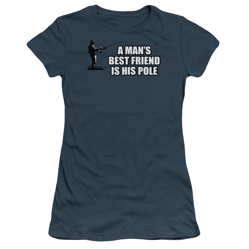 A MANS BEST FRIEND IS HIS POLE - JUNIOR SHEER - INDIGO T-Shirt