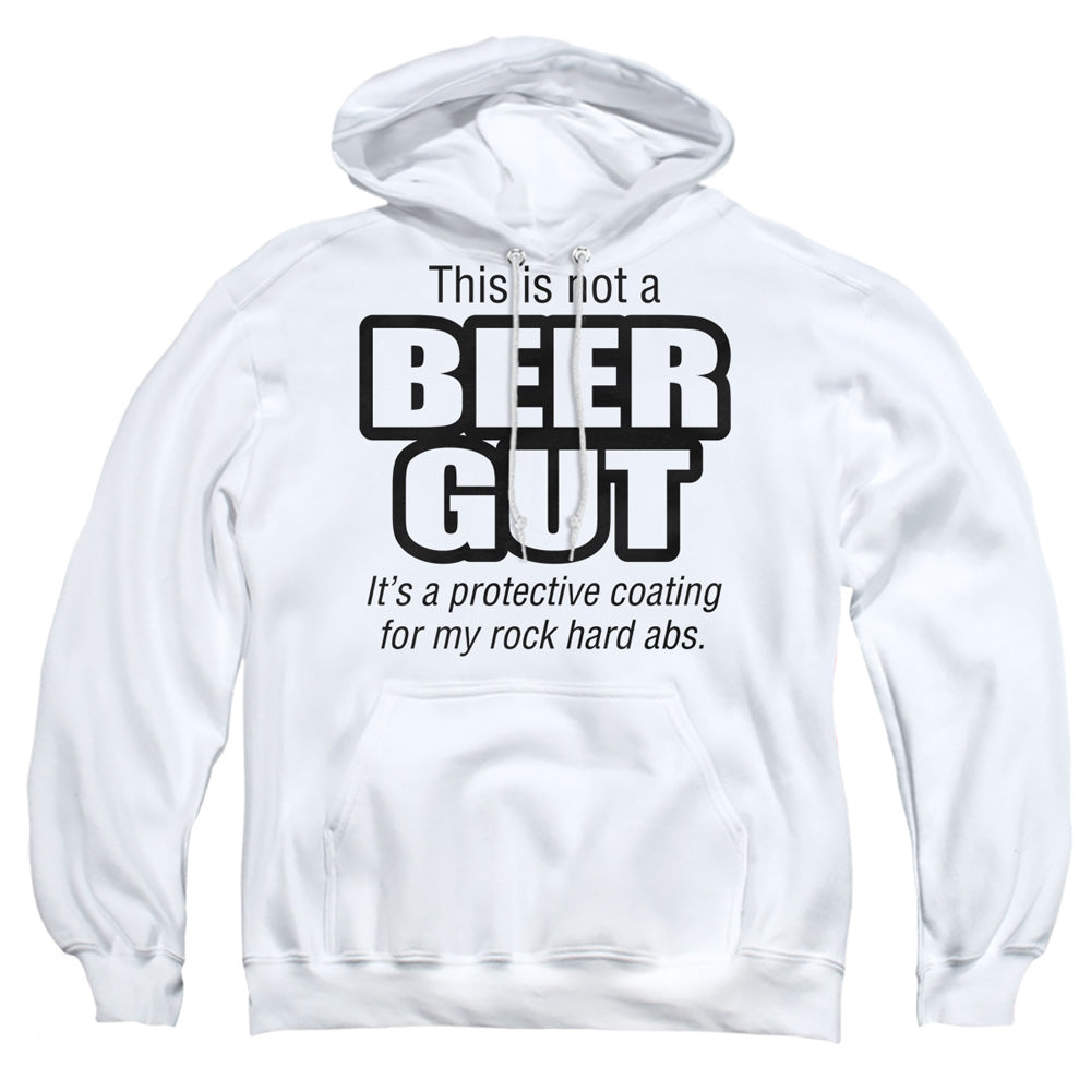 Not A Beer Gut - Adult Pull-over Hoodie - White