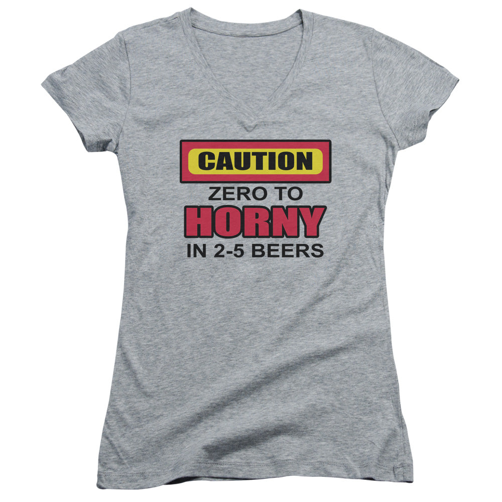 Zero To Horny-junior V-neck - Athletic Heather