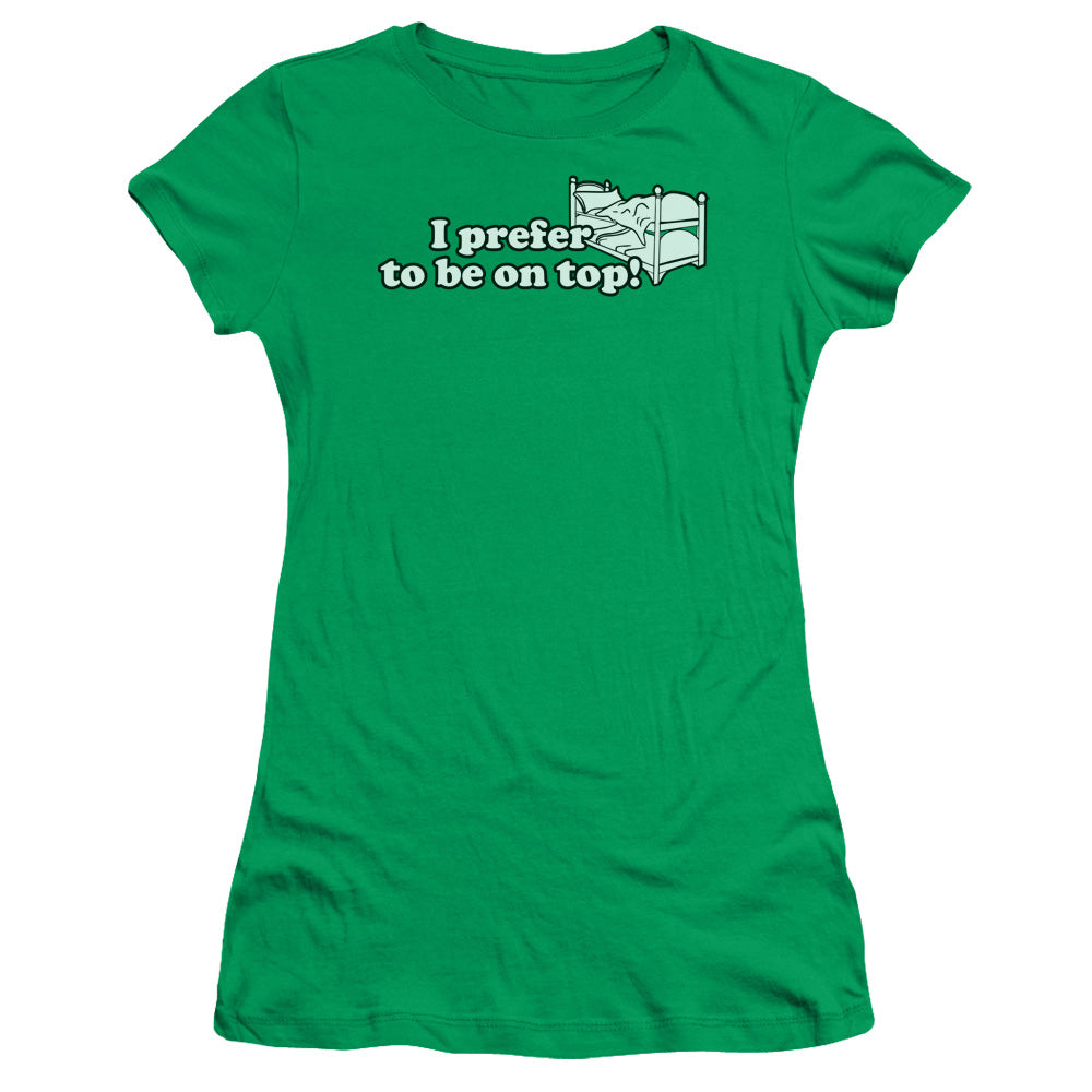 To Be On Top - Short Sleeve Junior Sheer - Kelly Green T-shirt