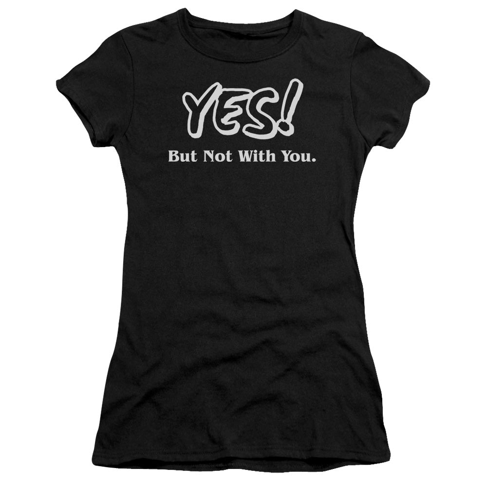 Yes - Short Sleeve Junior Sheer - Black T-shirt