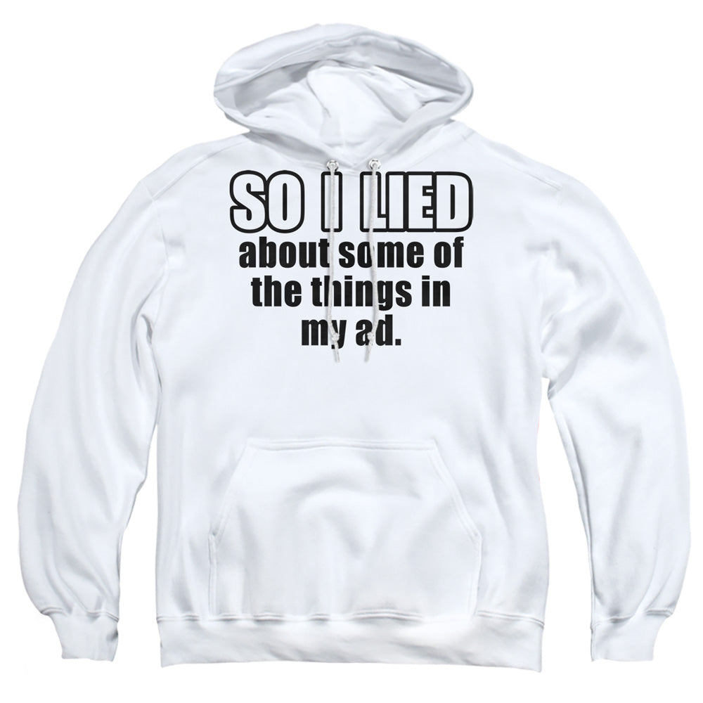 So I Lied - Adult Pull-over Hoodie - White