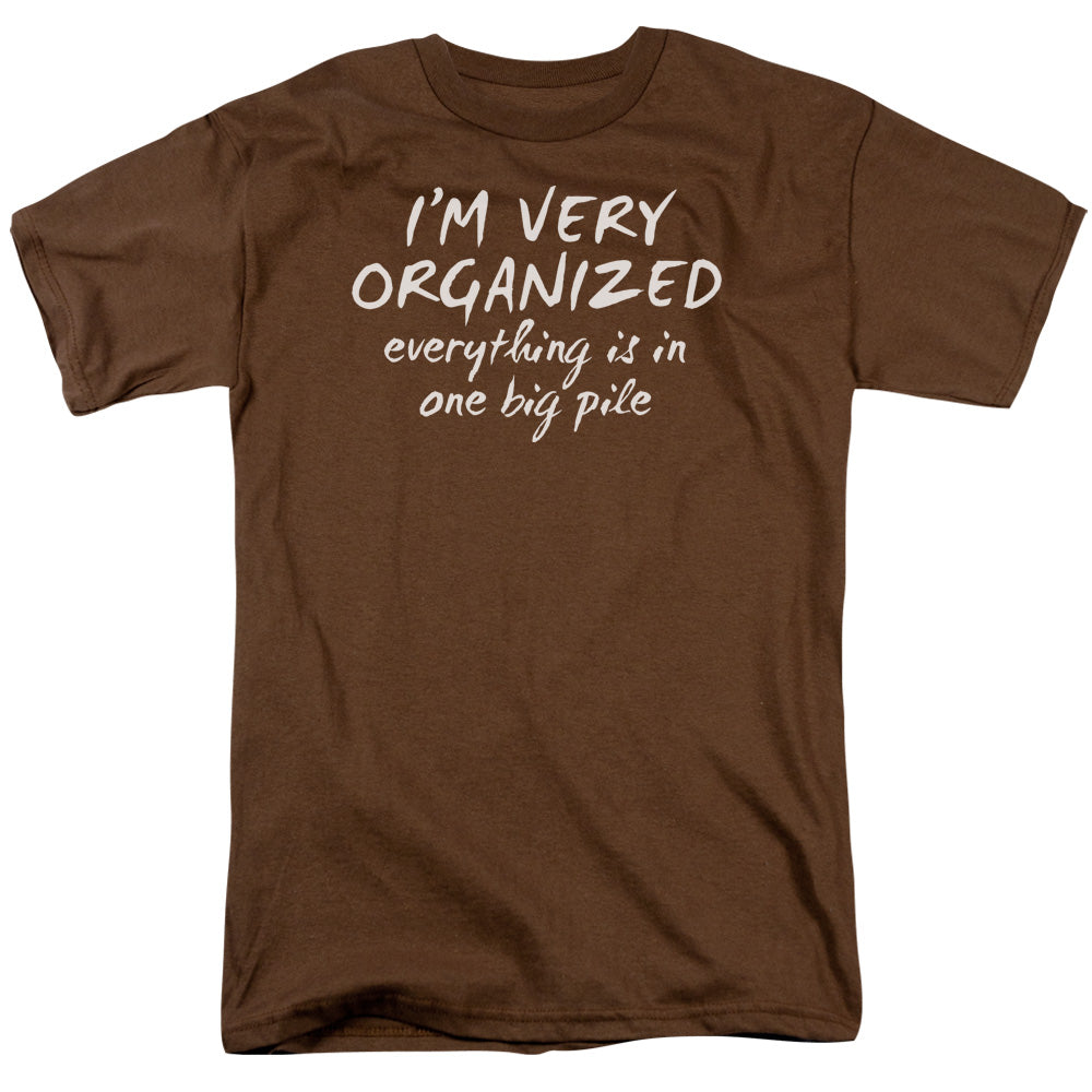 Very Organized - Short Sleeve Adult 18 - 1 - Coffee T-shirt
