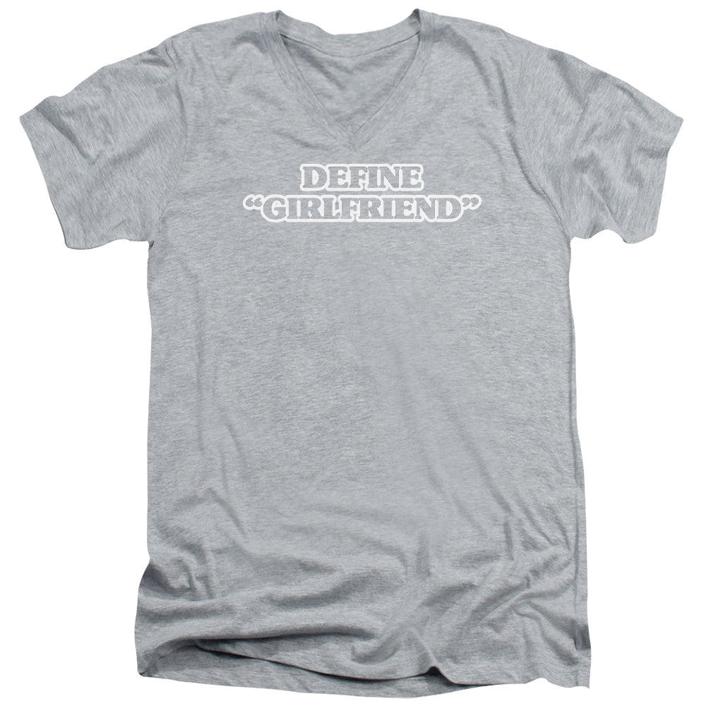 Define Girlfriend - Short Sleeve Adult V-neck 30 - 1 - Black T-shirt