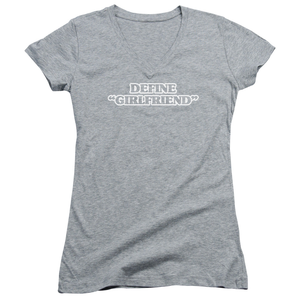 Define Girlfriend-junior V-neck - Black