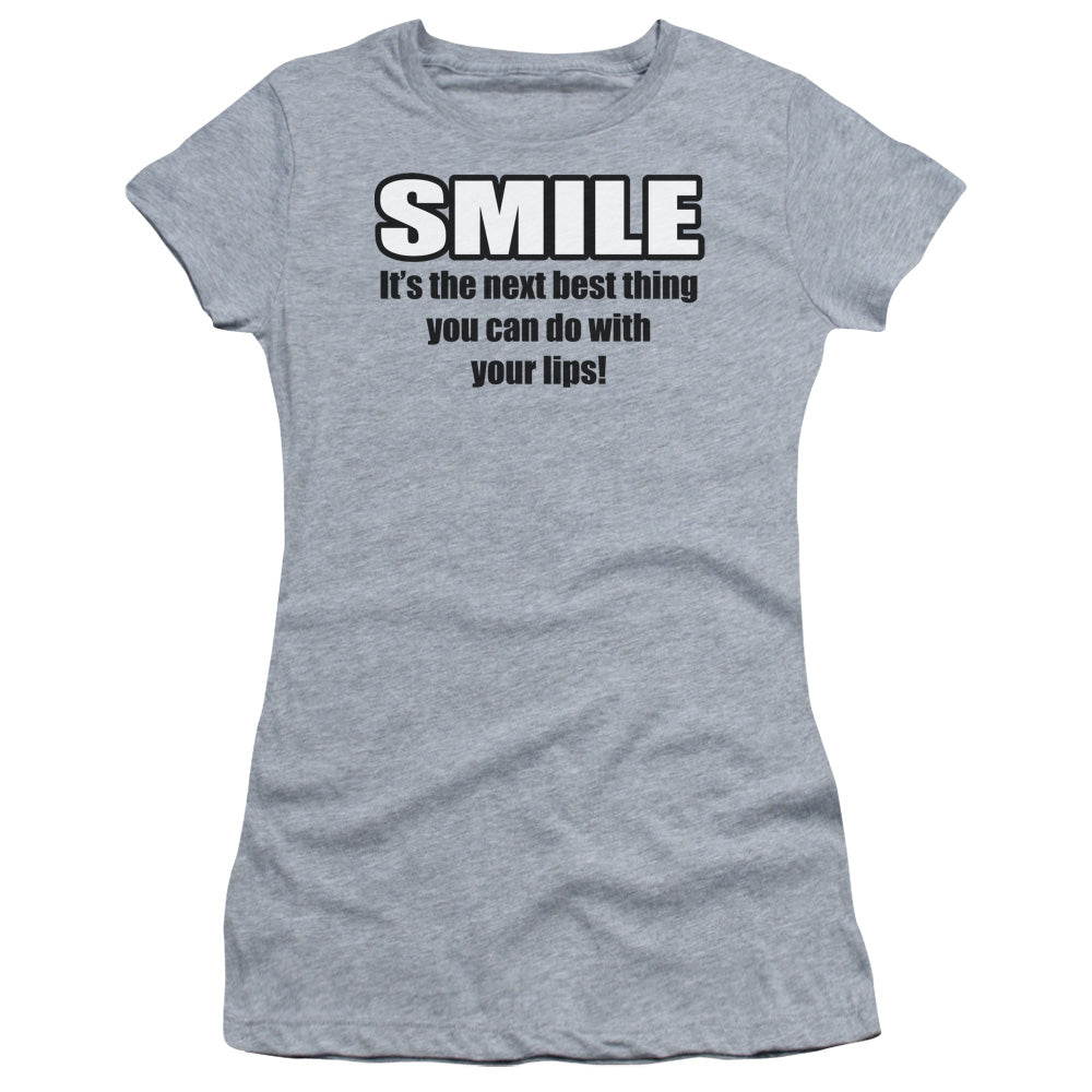 Smile - Short Sleeve Junior Sheer - Athletic Heather T-shirt