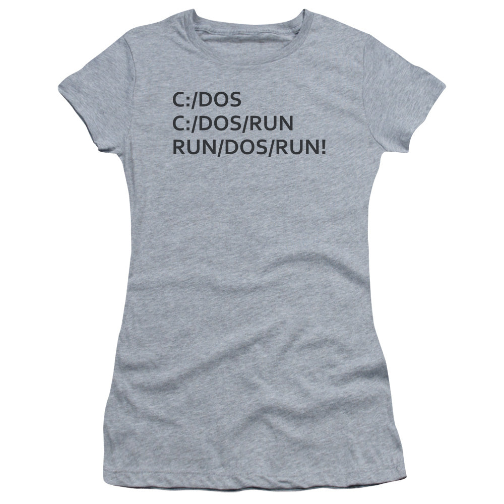 Run Dos Run - Short Sleeve Junior Sheer - Athletic Heather T-shirt