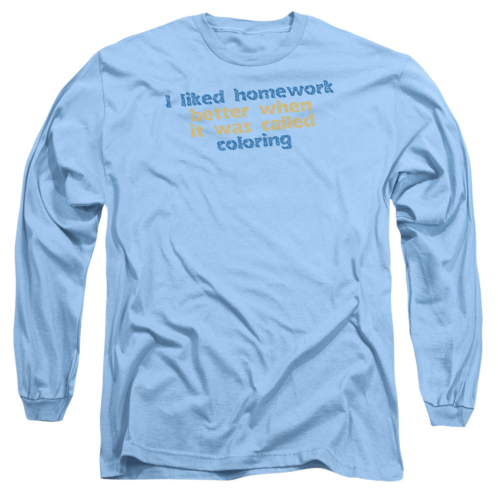 Liked Homework - Long Sleeve Adult 18 - 1 - Carolina Blue T-shirt