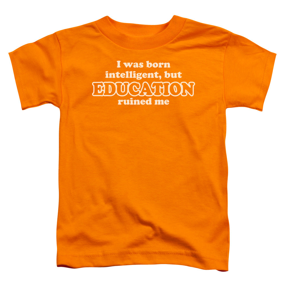 Born Intelligent - Short Sleeve Toddler Tee - Orange T-shirt