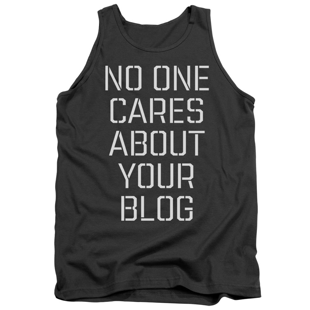 No One Cares - Adult Tank - Charcoal