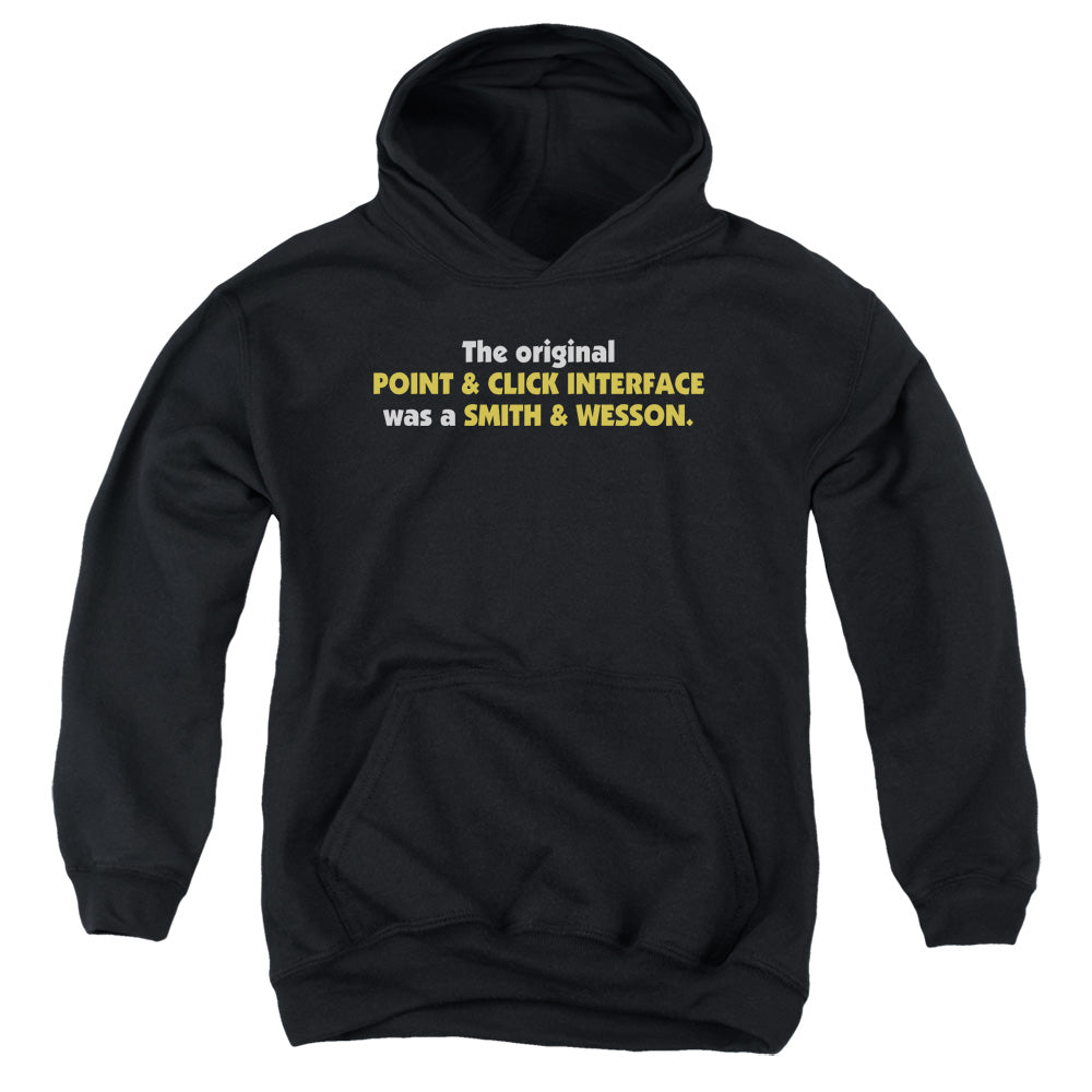 Point And Click Interface - Youth Pull-over Hoodie - Black