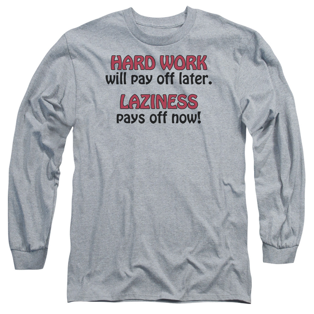 Laziness - Long Sleeve Adult 18 - 1 - Athletic Heather T-shirt