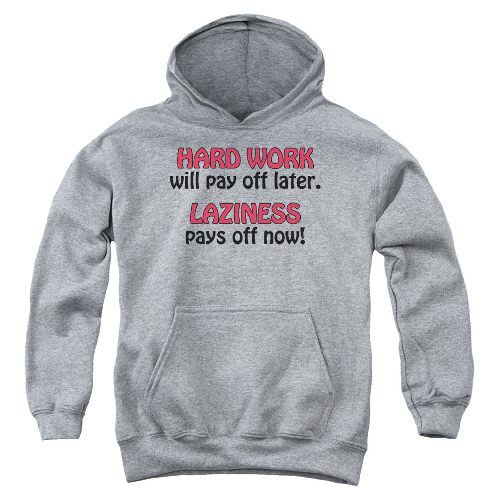 Laziness - Youth Pull-over Hoodie - Athletic Heather
