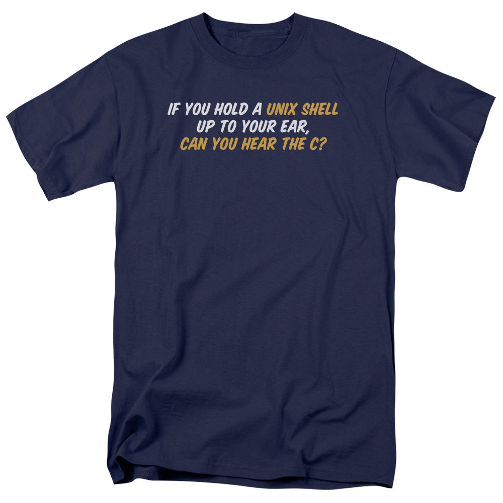 Unix Shell - Short Sleeve Adult 18 - 1 - Navy T-shirt